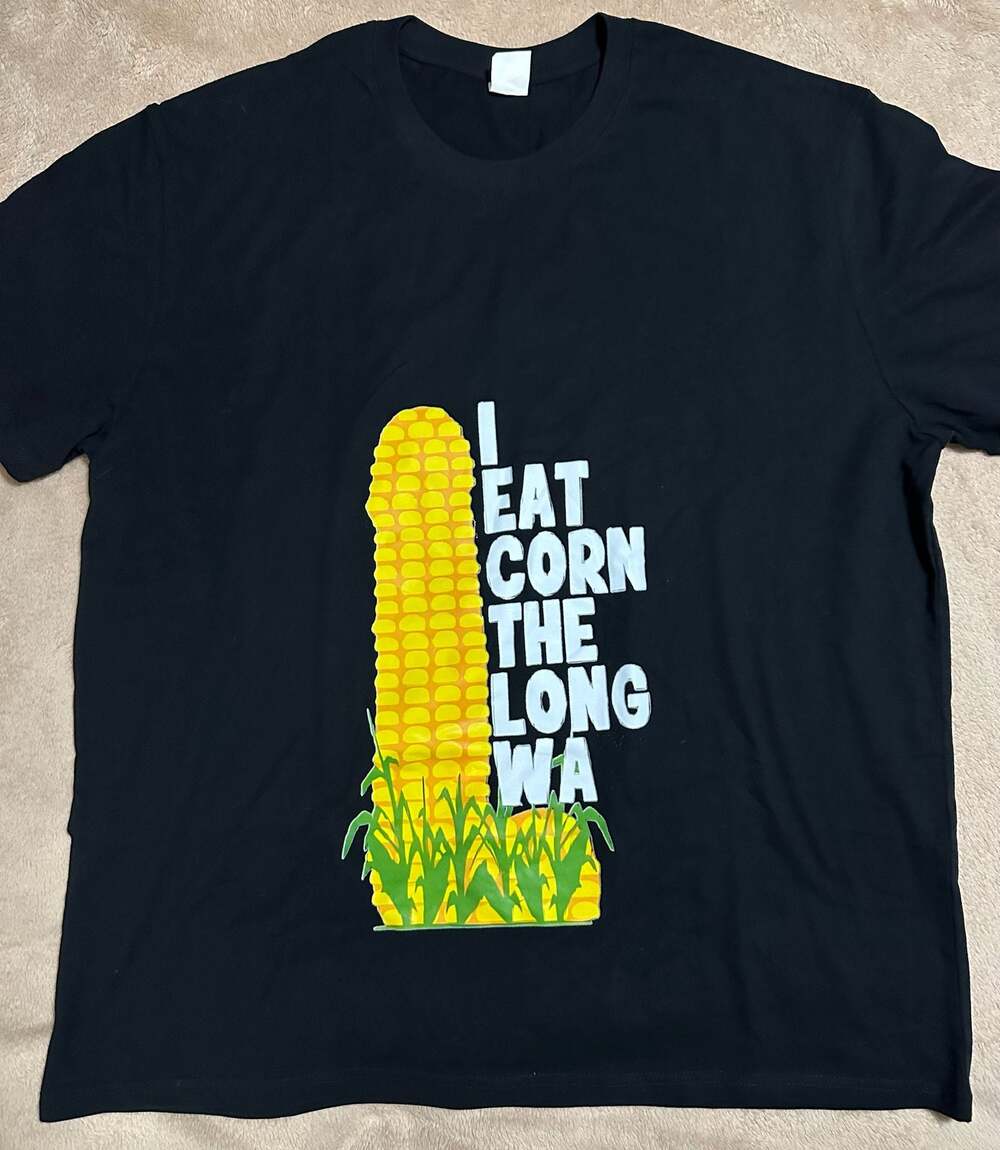 DERNM I Eat Corn The Long Way Graphic T-Shirt Size XXL
